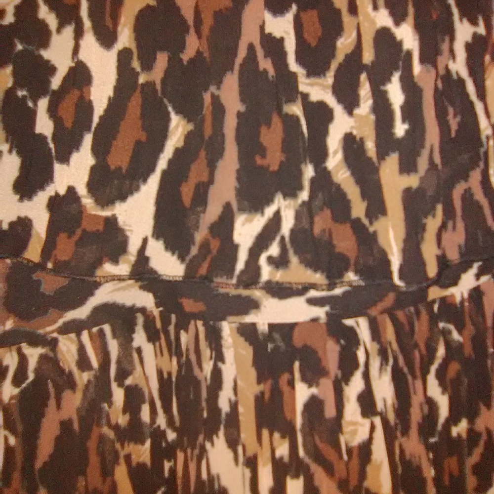 Guess black/brown pleated leopard mini dress - Picture 3 of 5